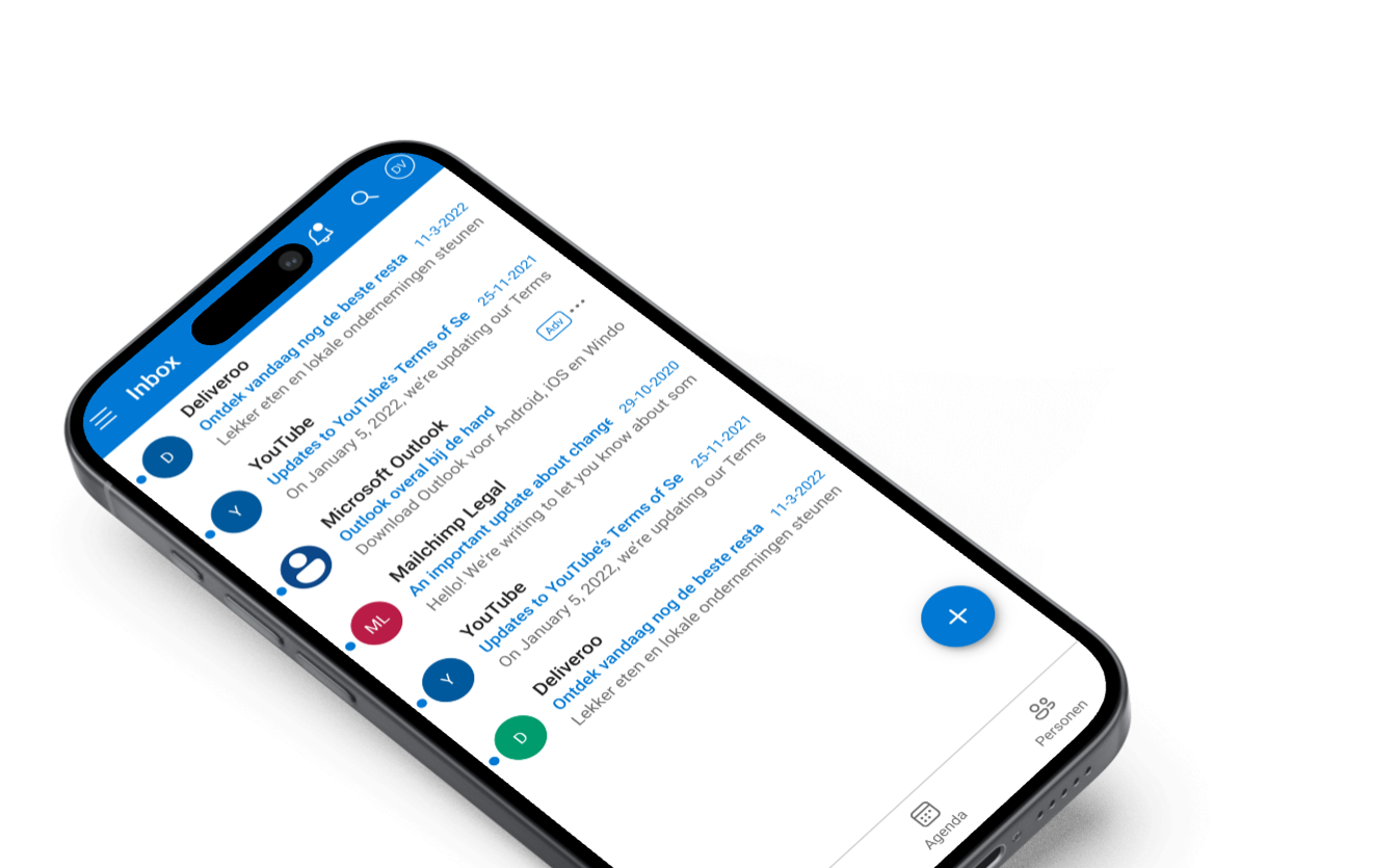 iPhone Outlook — vMail Pro mobil senkron